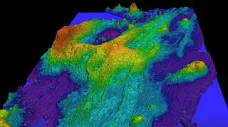 Batymetryczny obraz wulkanu