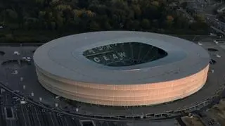 Stadion Miejski we Wrocławiu widziany z perspektywy lotu ptaka