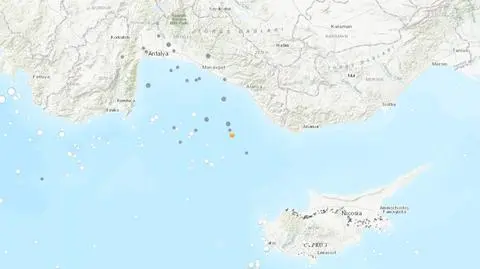 Trzęsieni ziemi u wybrzeży Turcji (USGS)