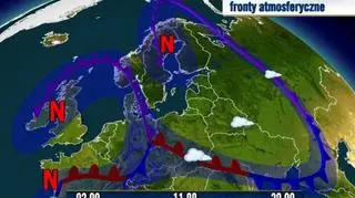 Na północ od Polski niże, na południe wyże