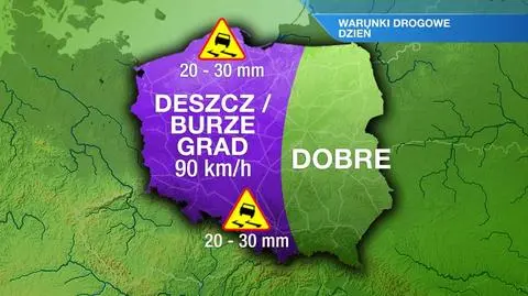 Jazdę utrudnią burze i deszcz