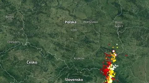 Lokalizacja burz nad Polską