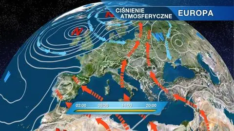 Układ ciśnienia nad Europą
