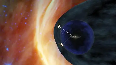 Wizualizacja położenia sond Voyager w Układzie Słonecznym