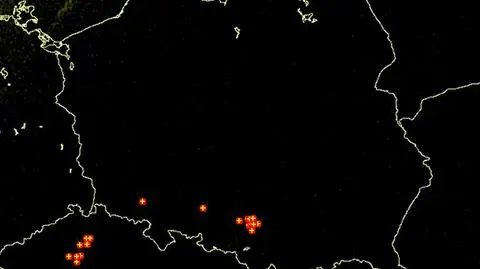 Burze w Polsce o godz. 22