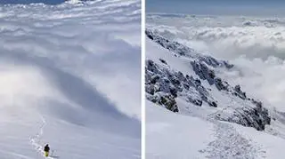 Morze chmur widoczne z góry