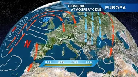 Układ ciśnienia nad Europą