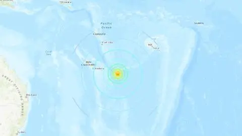 Lokalizacja trzęsienia ziemi (USGS)