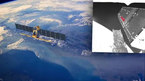 Skaza w panelu słonecznych satelity Sentinel 1A