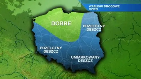 Tylko na północy i w centrum nie ma w poniedziałek padać deszcz