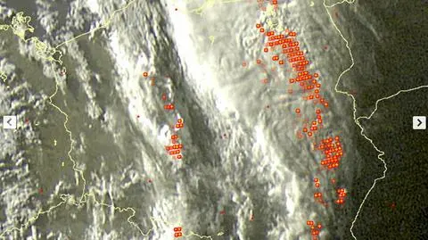 Wyładowania atmosferyczne w Polsce. Stan na godz. 20.15