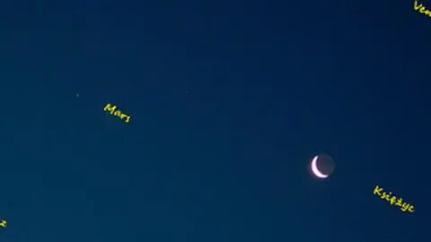 Dzisiejszej nocy również możemy zobaczyć zbliżenie planet