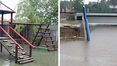 Widoki po ulewach: zalany tunel, podtopione posesje