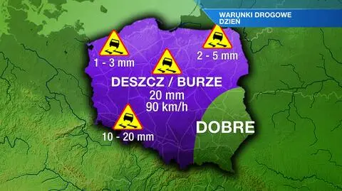 Poniedziałkowa aura nie będzie sprzyjać podróżującym