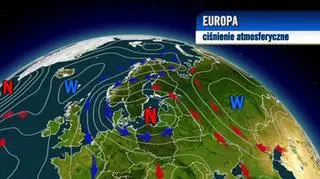 Układ ciśnienia nad Europą
