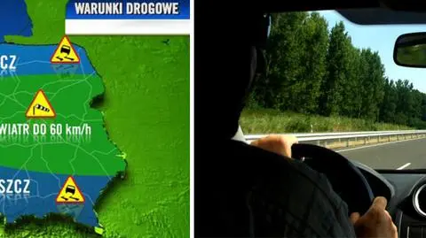 Na drogach północy i południa kraju może popadać