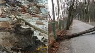 Sztorm zniszczył nadmorską ścieżkę rowerową