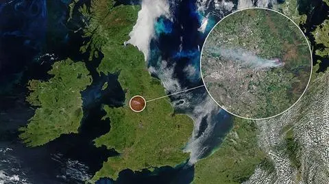 Gdyby nie pożar wrzosowisk, niebo nad Wielką Brytanią byłoby bezchmurne