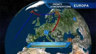 Układ frontów nad Europą