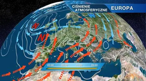 Układ ciśnienia nad Europą