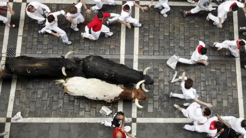 W Pampelunie ścigali się z bykami