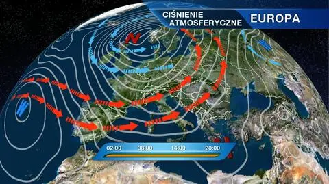 Rozkład ośrodków ciśnienia w Europie