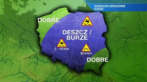 Tej nocy utrudnione warunki jazdy będą panować na drogach całego kraju