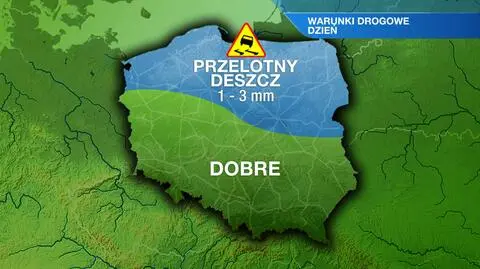 Duża część kraju deszczowa