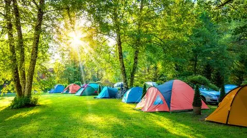 Namiot na campingu