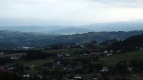 Widok na Tatry z gminy Żygocin.