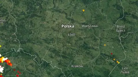 Lokalizacja burz nad Polską