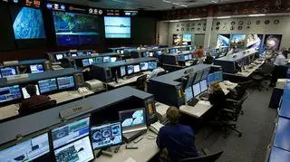 Pokój kontroli lotów w NASA