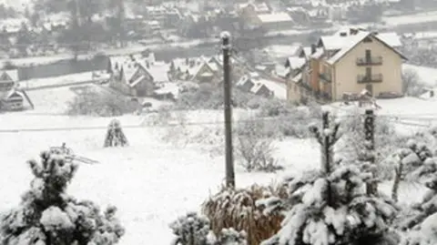 Opady śniegu między innymi na Podhalu