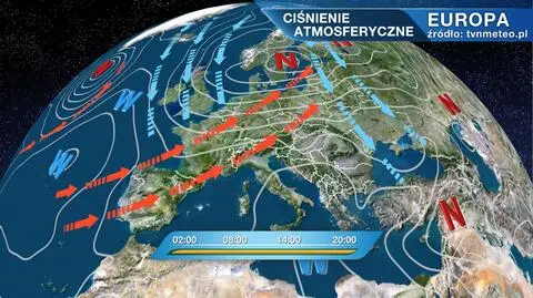 Masy powietrza i ośrodki baryczne nad Europą