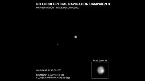 Pluton na razie jak kropelka. Jednak sonda New Horizons coraz bliżej 