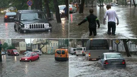 Potężna ulewa nad Gorzowem. Na ulicach "jeziora"