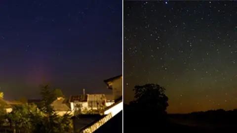 Zorza polarna widziana w Nowogrodzie