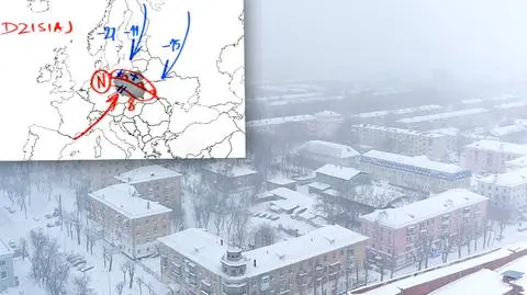 Śnieżno-deszczowy front przechodzi nad Polską