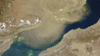 Burza piaskowa nad Morzem Czerwonym z dn. 15 czerwca 2016 r. 