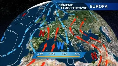 Na Polskę oddziałuje niż znad Skandynawii i związany z nim front atmosferyczny