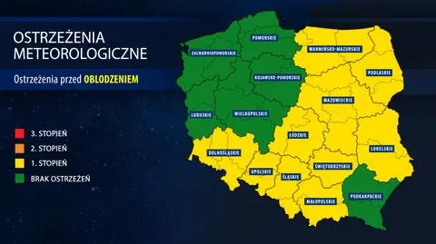 Spadek temperatury, marznący deszcz i oblodzenie. IMGW ostrzega większość kraju