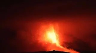 Etna podczas ostatniej erupcji