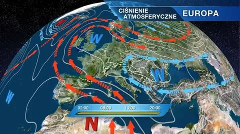 Sytuacja baryczna nad Europą