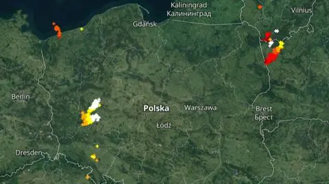Lokalizacja burz nad Polską
