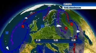 Fronty atmosferyczne nad Europą