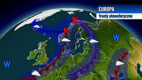Polska w zatoce niżowej. Płynie ciepłe i wilgotne powietrze