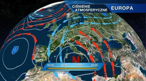 Rozkład ośrodków ciśnienia w Europie