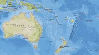 Trzęsienie ziemi wystąpiło w odległości około 200 km od stolicy Tonga