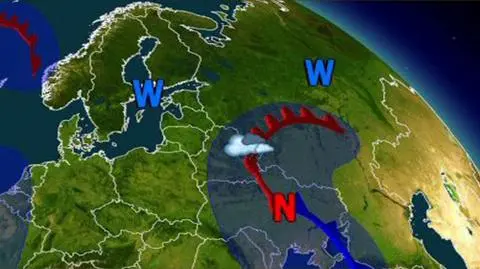 Ciepły niż nadciąga znad Ukrainy
