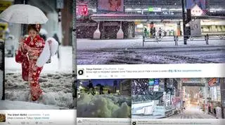 Pierwszy śnieg w Japonii